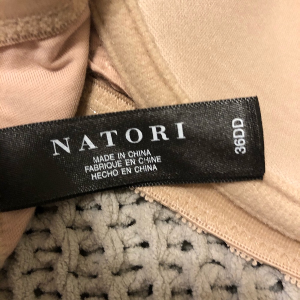 Tan strapless bra